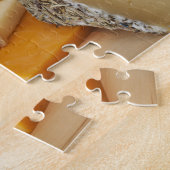 Verschiedene Käse auf der Tafel Puzzle (Seite)