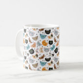 Verschiedene Katzen-Gesichter-Muster Kaffeetasse (Vorderseite Links)