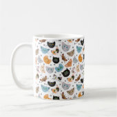 Verschiedene Katzen-Gesichter-Muster Kaffeetasse (Links)