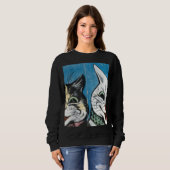 Verschiedene Katzen von Louis Wain Sweatshirt (Vorne ganz)