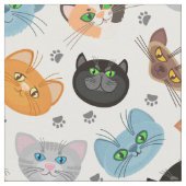 Verschiedene Katzengesichter Stoff (Nahaufnahme)