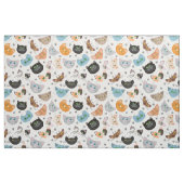 Verschiedene Katzengesichter Stoff (Fat Quarter (45,7 x 55,9 cm))