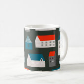 Verschiedene kleine Häuser. Papierschnitt Flat d Kaffeetasse (VorderseiteRechts)