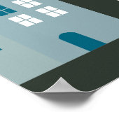 Verschiedene kleine Häuser. Papierschnitt Flat d Poster (Ecke)