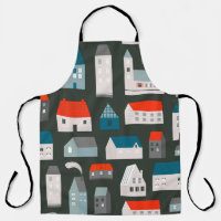 Verschiedene kleine Häuser. Papierschnitt Flat d