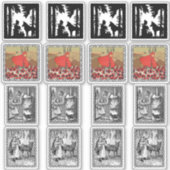 Verschiedene kleine Red Riding Hood mit Wolfszenen Aufkleber (Vorderseite)