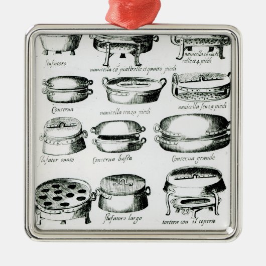 Verschiedene kochende Schiffe, 1570 Ornament Aus Metall (Vorne)