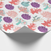 Verschiedene Korallen Tiefsee-Pflanze Muster Geschenkpapier (Ecke)