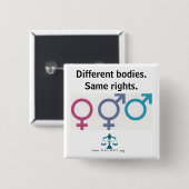 Verschiedene Körper. Dieselben Rechte. Button (Vorne & Hinten)