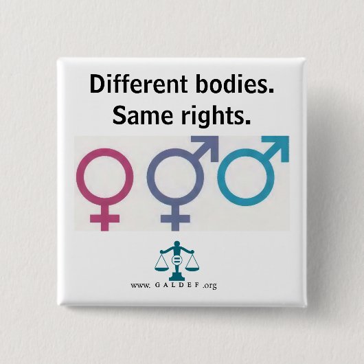 Verschiedene Körper. Dieselben Rechte. Button (Vorderseite)