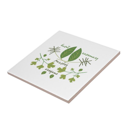 Verschiedene Kräuter Fliese (Seite)