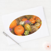 Verschiedene Kürbis Ovaler Aufkleber (Umschlag)