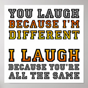 Verschiedene Lachen Lustiger Poster