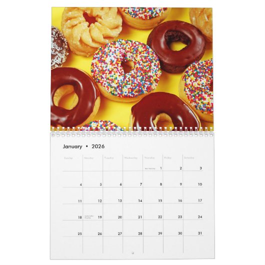 Verschiedene Lebensmittel Kalender (Jan 2026)