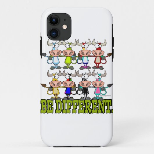 VERSCHIEDENE lustige, funkelnde Kühe Case-Mate iPhone Hülle (Rückseite)