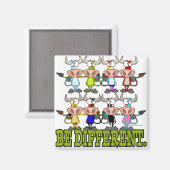 VERSCHIEDENE lustige, funkelnde Kühe Magnet (Vorderseite/Rückseite)