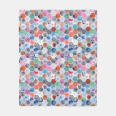 Verschiedene marmorierte Hexagons Fleecedecke (Vorderseite)