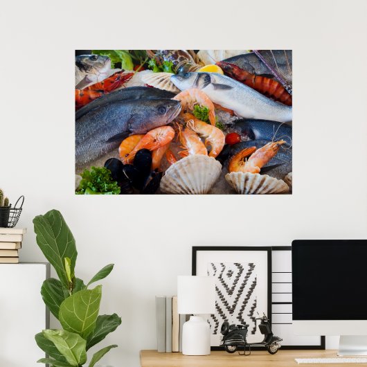 Verschiedene Meeresfrüchte Poster (Heimbüro)