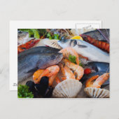 Verschiedene Meeresfrüchte Postkarte (Vorne/Hinten)