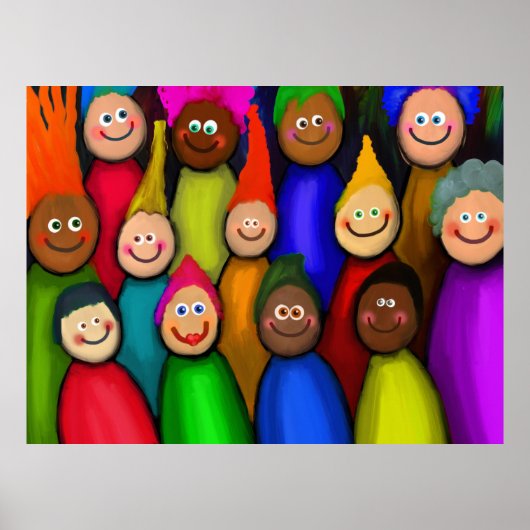 Verschiedene Menschenmengen Poster (Vorne)