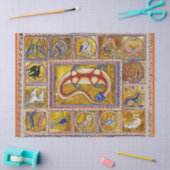 VERSCHIEDENE MITTELALTERLICHE BESTIAREN,SALAMANDER SEIDENPAPIER (Basteln)