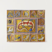 VERSCHIEDENE MITTELALTERLICHE BESTIAREN,SALAMANDER WANDTEPPICH (Vorderseite (Horizontal))