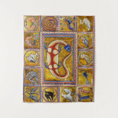 VERSCHIEDENE MITTELALTERLICHE BESTIAREN,SALAMANDER WANDTEPPICH (Vorderseite)