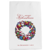 Verschiedene Motive Frohe Weihnachten Individuelle Mittlere Geschenktüte (Vorderseite)