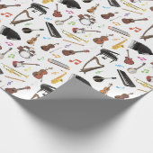 Verschiedene Musikinstrumente Geschenkpapier (Ecke)