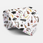 Verschiedene Musikinstrumente Krawatte (Gerollt)