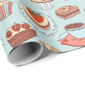 Verschiedene Nachspeisen Geschenkpapier (Rolleneckpunkt)
