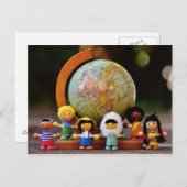 Verschiedene Nationalitäten Postkarte (Vorne/Hinten)