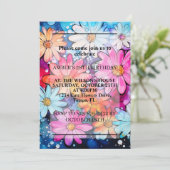 Verschiedene Niedliche Abstrakte Daisy Blume Gebur Einladung (Stehend Vorderseite)