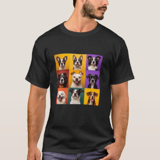 Verschiedene Niedliche Hundesorten sammeln Portrai T-Shirt