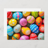 Verschiedene Niedliche Ostereier Postkarte (Vorne/Hinten)