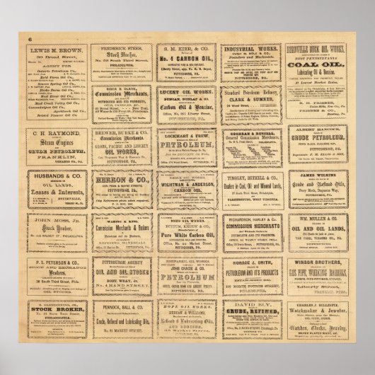 Verschiedene Ölwerbung Poster (Vorne)