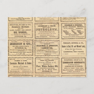 Verschiedene Ölwerbung Postkarte