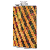 Verschiedene orangefarbene Streifen, gekratzte kle Flachmann (Links)