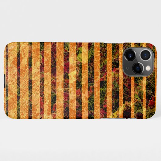 Verschiedene orangefarbene Streifen, gekratzte kle iPhone Hülle (Rückseite (Horizontal))