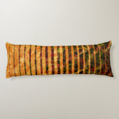 Verschiedene orangefarbene Streifen, gekratzte kle Seitenschläferkissen (Rückseite)