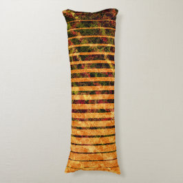 Verschiedene orangefarbene Streifen, gekratzte kle Seitenschläferkissen