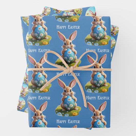 Verschiedene Osterhausen - Geschenkpapier Set (Beispiel)