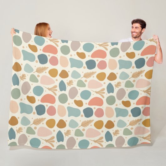 Verschiedene pastellfarbene Formen Fleecedecke (Beispiel)