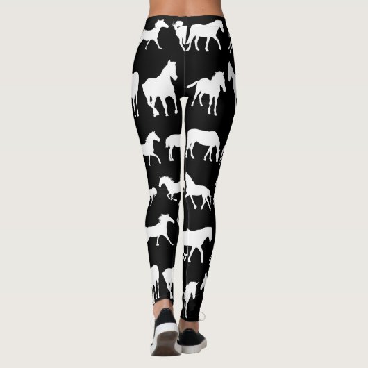 Verschiedene Pferderassen Leggings (Rückseite)