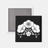 Verschiedene Pflaumenblüten Magnet (Vorderseite/Rückseite)