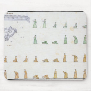 Verschiedene Positionen des Körpers während des Mousepad