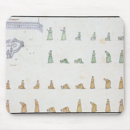 Verschiedene Positionen des Körpers während des Mousepad (Vorne)