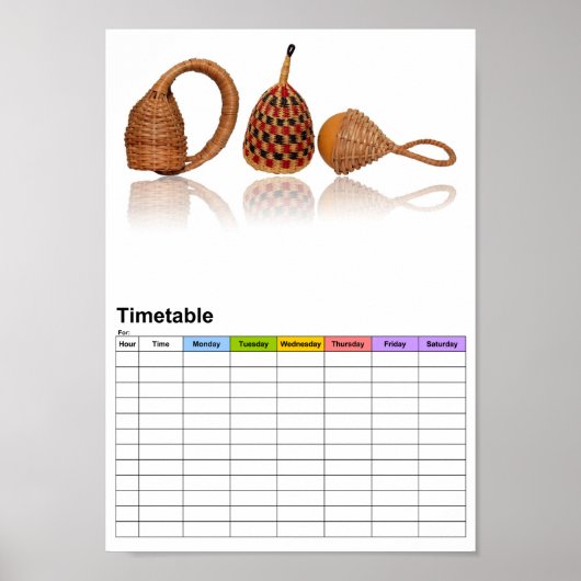 Verschiedene Rasseln / Fahrplan Poster (Vorne)