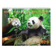 Verschiedene riesige Pandas und rote Pandas Kalend Kalender (Titelbild)