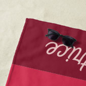 Verschiedene Rosa-Töne anpassbar Strandtuch (Beispiel)